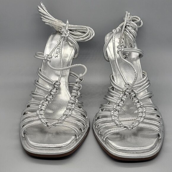 Seychelles Te Amo Silver High Heel Sandals NWOT - Picture 6 of 16
